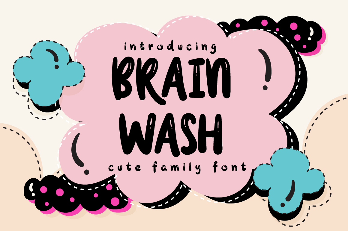 Brain Wash: A Relaxed Display Font for Playful Branding