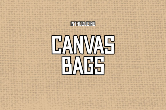 Canvas Bags: A Cheerful Display Font for Warm Editorial Design