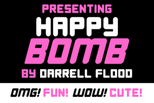 Happy Bomb Font: A Playful Typeface for Handmade Products