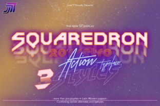 JVNE Squaredron V2: A Retro Display Font with a Futuristic Edge