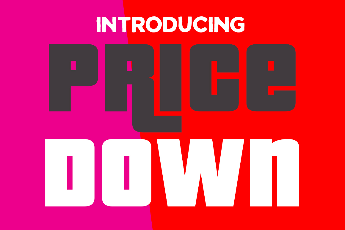 Pricedown: A Funky Display Font That Pops on Handmade Goods
