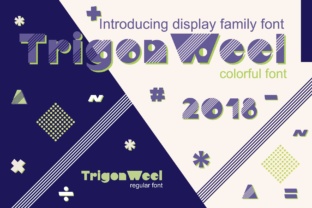 TrigonWeel: A Geometric Display Font for Handmade Brands